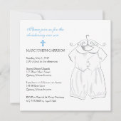 Jongen dooppak en blauw kruis kaart (Voorkant)