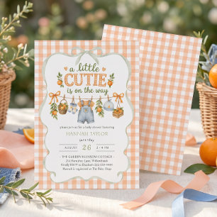Jongen Een Klein Schatje Is Op Komst Baby Shower Kaart