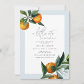 Jongen een kleine Baby shower van citrusSinaasappe Kaart (Voorkant)