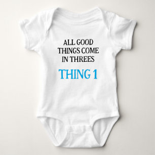 Jongen een stuk voor triplets, triplets cadeau ide romper