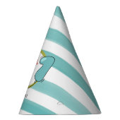 Jongen eerste Birthday-ballon Geëigende Waterverf Feesthoedjes (Rechts)