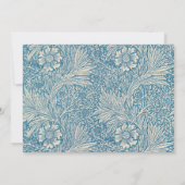 Jongen Eerste Communie Blauw Bloemen Gouden Foto Bedankkaart (Achterkant)