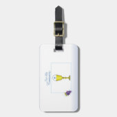 Jongen Eerste Communie, Chalice met host en Grapes Bagagelabel (Voorkant verticaal)