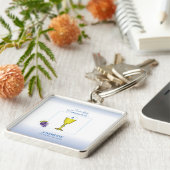 Jongen Eerste Communie, Chalice met host en Grapes Sleutelhanger (Zijkant)