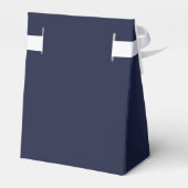 Jongen Eerste Communie Marine Blauwe Faux Zilveren Bedankdoosjes (Achterkant)