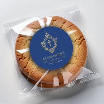 Jongen Eerste Communie Royal Blue Gold  Crest