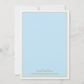 Jongen eerste communiqué-uitnodiging - blauw kaart (Achterkant)