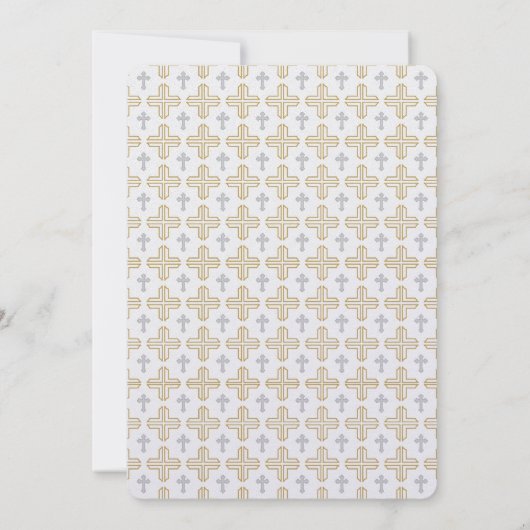 Jongen eerste communiqué-uitnodiging kaart (Achterkant)