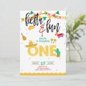 Jongen Eerste Fiesta Verjaardag Kaart (Staand voorkant)