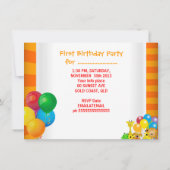 Jongen eerste geboorte 1e trein dierentuin kaart (Achterkant)