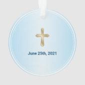 Jongen Eerste Heilige Communie Acrylversiering Ornament (achterkant)