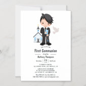 Jongen eerste Heilige Communie Magnetische Uitnodiging (Voorkant)