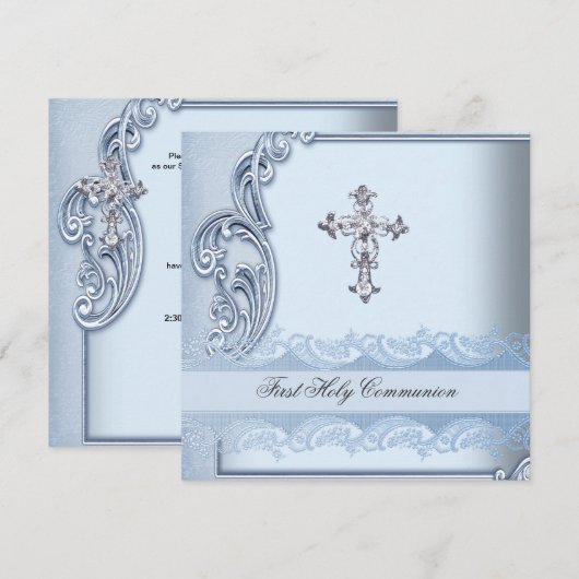 Jongen, eerste Heilige Communistische Blauwbevesti Kaart (Voorkant / Achterkant)