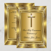 Jongen eerste Heilige Communistische Gouden Kruis Kaart (Voorkant / Achterkant)