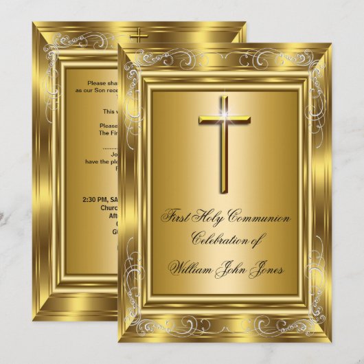 Jongen eerste Heilige Communistische Gouden Kruis Kaart (Voorkant / Achterkant)