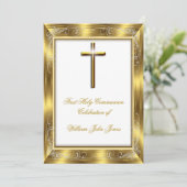 Jongen eerste Heilige Communistische Witte Kruis 3 Kaart (Staand voorkant)