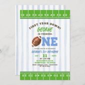 Jongen eerste jaar Touch Down Football eerste verj Kaart (Voorkant / Achterkant)