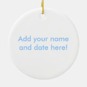 Jongen eerste kerkerst 2 keramisch ornament (Achterkant)