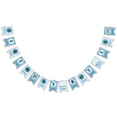 Jongen Eerste Verjaardag Blauwe Treinen Vlaggetjes (Alle)