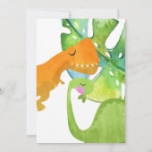 Jongen Eerste Verjaardag Dinosaurus 1e Verjaardag  Kaart (Achterkant)