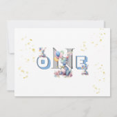 Jongen Eerste Verjaardag Plezier Een Dinosaurus 1e Kaart (Achterkant)