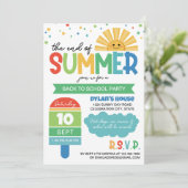 Jongen Einde zomer Terug naar schoolfeest Kaart (Staand voorkant)