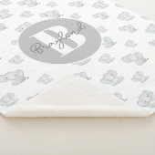 Jongen Elephant Baby Naam Sherpa Blanket Deken (3/4)