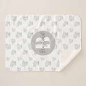 Jongen Elephant Baby Naam Sherpa Blanket Deken (Voorkant (horizontaal))
