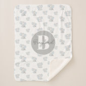 Jongen Elephant Baby Naam Sherpa Blanket Sherpa Deken (Voorkant)