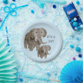 Jongen Elephant Baby shower Animal Papieren Bordje (Feest)