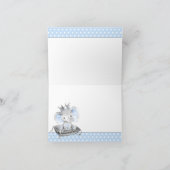 Jongen Elephant Baby shower Bedankt voor je kaarte (Binnen)