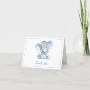 Jongen Elephant Baby shower Bedankt voor je kaarte
