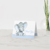Jongen Elephant Baby shower Bedankt voor je kaarte (Voorkant)