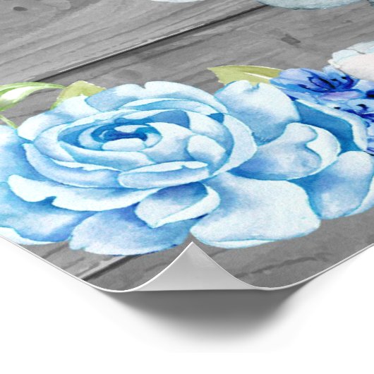 Jongen Elephant Baby shower Poster (Hoek)