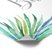 Jongen Elephant Baby shower Welkomstsignalen Poster (Hoek)