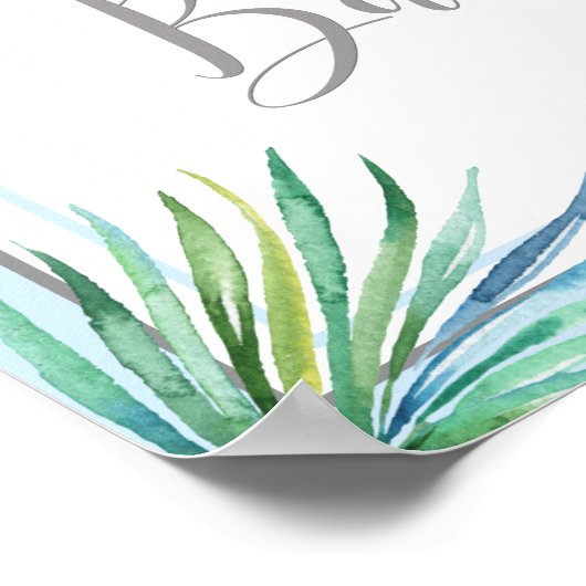 Jongen Elephant Baby shower Welkomstsignalen Poster (Hoek)