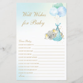 Jongen Elephant-ballonnen die graag Baby shower wi