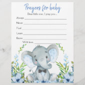 Jongen Elephant Bow Stropdas Baby shower Double Ga Flyer (Achterkant)