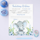 Jongen Elephant Bow Stropdas Baby shower Double Ga Flyer (Enkel)