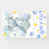 Jongen Elephant Cute Waterverf Baby shower Spandoek (Horizontaal)