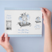 Jongen Elephant Prince Baby shower Chip Bag Wrappe Flyer (Hand)