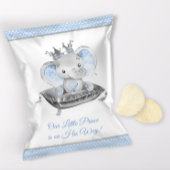 Jongen Elephant Prince Baby shower Chip Bag Wrappe Flyer
