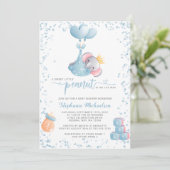 Jongen Elephant Sweet Little Peanut Baby shower Kaart (Staand voorkant)