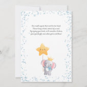 Jongen Elephant Sweet Little Peanut Baby shower Kaart (Achterkant)