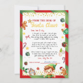 Jongen Elf brief Kerstmis/vakantie Kaart (Voorkant)