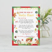 Jongen Elf brief Kerstmis/vakantie Kaart (Staand voorkant)