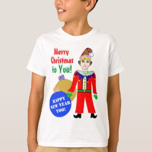 Jongen Elf kerstversieringen T-shirt