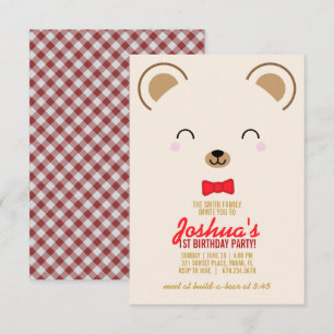 jongen ELKE LEEFTIJD teddy BEAR PICNIC verjaardags Kaart