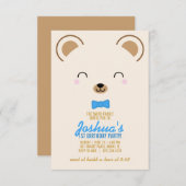 jongen ELKE LEEFTIJD teddy BEAR VERJAARDAG feest b Kaart (Voorkant / Achterkant)