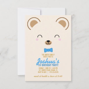 jongen ELKE LEEFTIJD teddy BEAR VERJAARDAG feest b Kaart